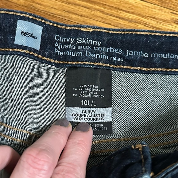 Mossimo curvy skinny jeans 10 long tall - Picture 3 of 3